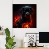 Rotes Dog-Poster Poster (Heimbüro)