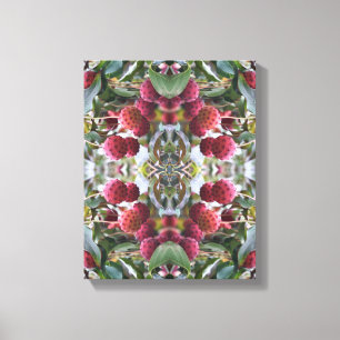 Rotes Dogwood Frucht Natur Abstrakt Leinwanddruck