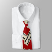 Rotes Dominomuster des Spaßes Krawatte (Gebunden)