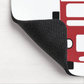 Rotes Doppeldecker-Busmousepad Mousepad (Ecke)