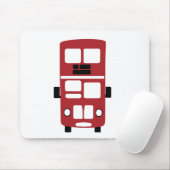 Rotes Doppeldecker-Busmousepad Mousepad (Mit Mouse)