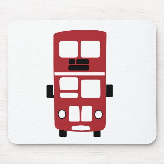 Rotes Doppeldecker-Busmousepad Mousepad (Vorne)