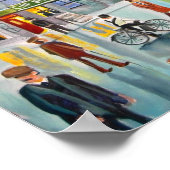 Rotes Doppeldecker-Bussebussbild Poster (Ecke)