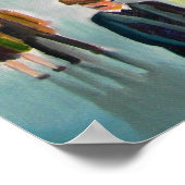 Rotes Doppeldecker-Bussebussbild Poster (Ecke)