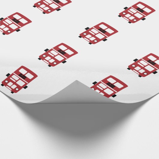 Rotes Doppeldeckerbus-Gewohnheits-Packpapier Geschenkpapier (Ecke)