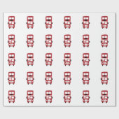 Rotes Doppeldeckerbus-Gewohnheits-Packpapier Geschenkpapier (Flach)