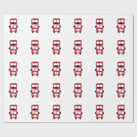 Rotes Doppeldeckerbus-Gewohnheits-Packpapier Geschenkpapier (Flach)