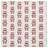 Rotes Doppeldeckerbusgewebe Stoff (Muster)
