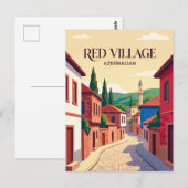 Rotes Dorf Aserbaidschan Postkarte (Vorne/Hinten)