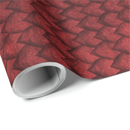 Rotes Drache-Haut-Packpapier Geschenkpapier (Rolleneckpunkt)