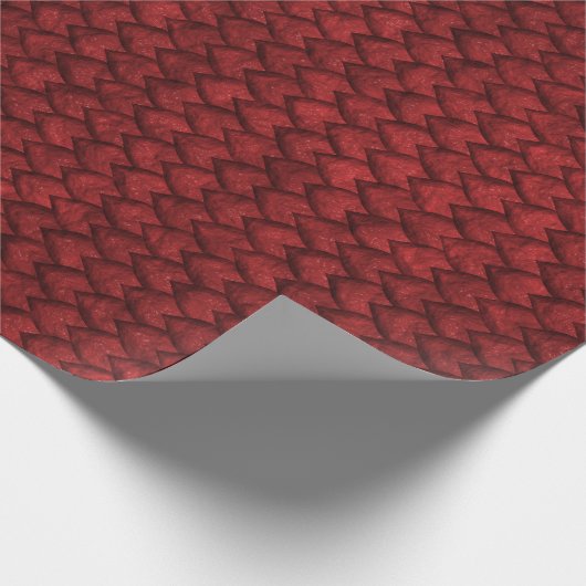 Rotes Drache-Haut-Packpapier Geschenkpapier (Ecke)