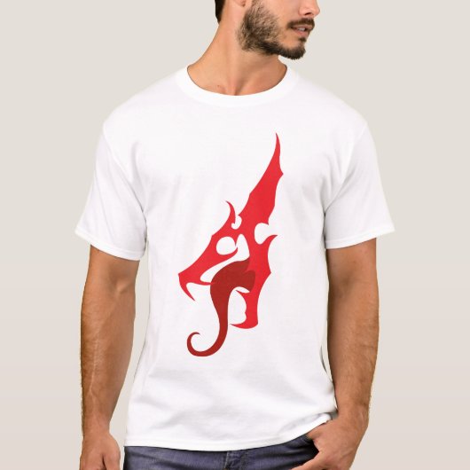 Rotes Drache-Logo-T-Shirt T-Shirt (Vorderseite)