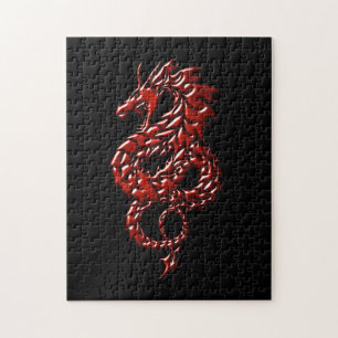 Rotes Drache-Steigen Puzzle