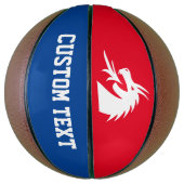 Rotes Drachenlogo personalisierter Basketball (Vertikal)