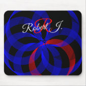 Rotes drehendes Akzent-Geometrie-Mauspad Mousepad (Vorne)