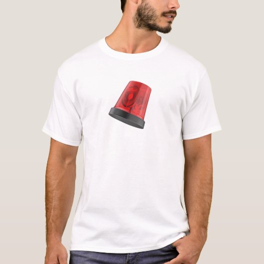 Rotes drehendes Notfallwarnlicht T-Shirt (Vorderseite)