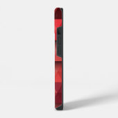 Rotes Dreieck-Geometrie-Muster iPhone 14 Hülle (Linke Seite)