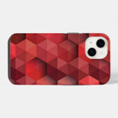 Rotes Dreieck-Geometrie-Muster iPhone 14 Hülle (Rückseite (Horizontal))