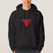 Rotes Dreieck Hoodie (Vorderseite)