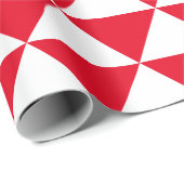 Rotes Dreieck-Muster Geschenkpapier (Rolleneckpunkt)