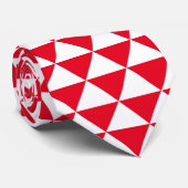 Rotes Dreieck-Muster Krawatte (Gerollt)