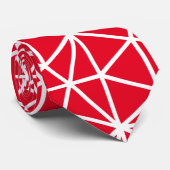 rotes dreieckiges geometrisches Muster Krawatte (Gerollt)
