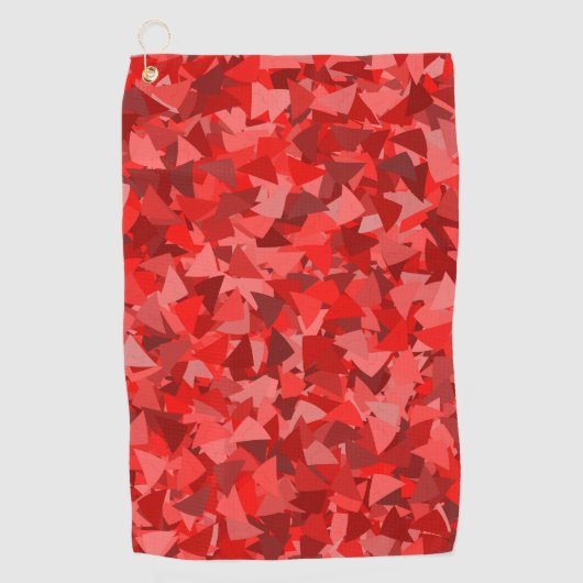 Rotes Dreieckmuster Golfhandtuch (Vorderseite)