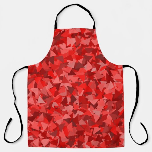 Rotes Dreieckmuster Schürze (Vorderseite)