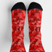 Rotes Dreieckmuster Socken (Oben)
