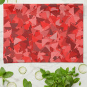 Rotes Dreiecksmuster Geschirrtuch (Gefaltet)