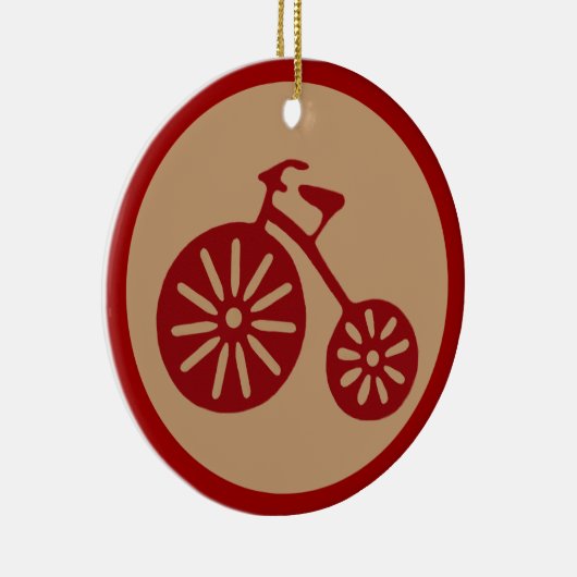 Rotes Dreirad Keramikornament (Rechts)