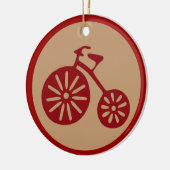 Rotes Dreirad Keramikornament (Links)