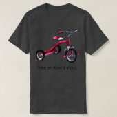 Rotes Dreirad T-Shirt (Design vorne)