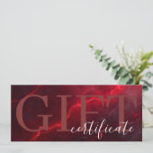 Rotes dunkles, chic, elegantes Luxus-Geschenkgutsc Save The Date (Stehend Vorderseite)