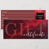 Rotes dunkles, chic, elegantes Luxus-Geschenkgutsc Save The Date (Vorne/Hinten)