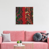 Rotes Durcheinander Leinwanddruck (Insitu (Wohnzimmer))