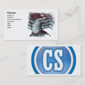 Rotes Eagle - patriotische Visitenkarten Visitenkarte (Vorne/Hinten)