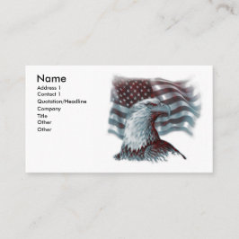 Rotes Eagle - patriotische Visitenkarten Visitenkarte