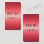 Rotes Edelstahl-Metall Visitenkarte (Vorne/Hinten)