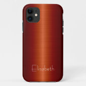 Rotes Edelstahlmetall 2 Case-Mate iPhone Hülle (Rückseite)