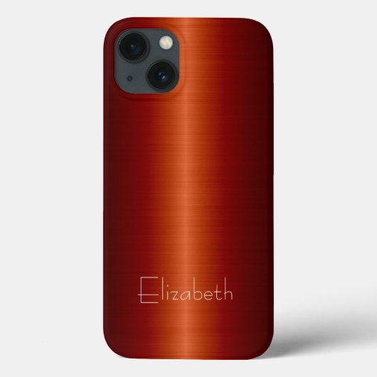 Rotes Edelstahlmetall Case-Mate iPhone Hülle (Rückseite)