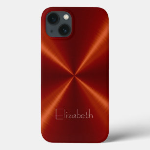 Rotes Edelstahlmetall Case-Mate iPhone Hülle