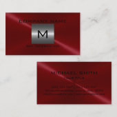 Rotes Edelstahlmetall Visitenkarte (Vorne/Hinten)