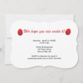 Rotes Ei des Kindes und Ingwer Einladung mit Strei (Rückseite)