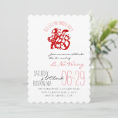 Rotes Ei und Ingwer Party Einladung (Stehend Vorderseite)