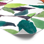 Rotes Eichhörnchen Acorns Baumzweige Rustikal Poster (Ecke)