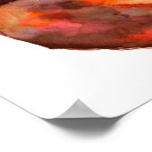 Rotes Eichhörnchen auf Warnung Poster (Ecke)