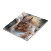 Rotes Eichhörnchen Fliese (Seite)