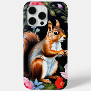 Rotes Eichhörnchen Floral Dark Cottagecore Handyhü Case-Mate iPhone Hülle