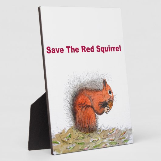Rotes Eichhörnchen Fotoplatte (Seite)